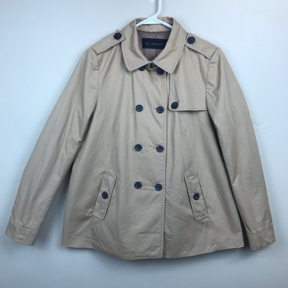 Zara Jackets & Blazers - Zara Short khaki Classic Trench Coat